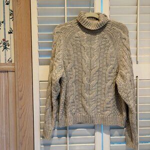 Chunky oversized knit turtleneck